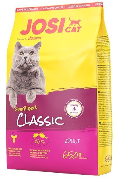 JOSERA JosiCat Sterilised Classic - sucha karma dla kota - 650 g JOSERA JOSERA JosiCat Sterilised Classic - sucha karma dla kota - 650 g JOSERA