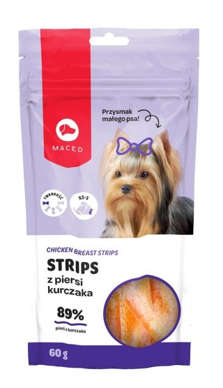 MACED Przysmak dla psa - mięsne paski z piersi kurczaka - 60g MACED