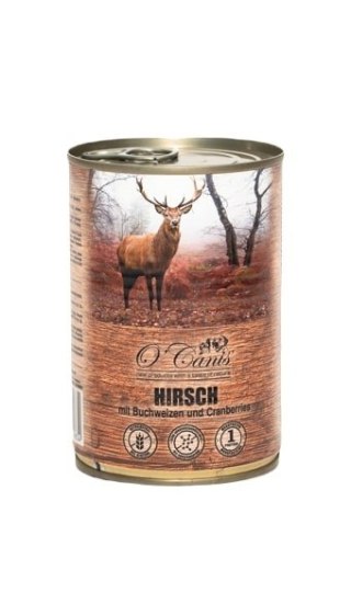 O'CANIS Jeleń z kaszą gryczaną - mokra karma dla psa - 400 g O'Canis