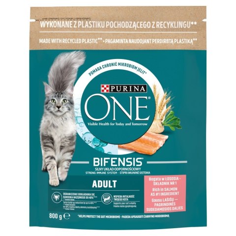 PURINA One Bifensis Adult Łosoś - sucha karma dla kota - 800 g PURINA NESTLE PURINA One Bifensis Adult Łosoś - sucha karma dla kota - 800 g PURINA NESTLE