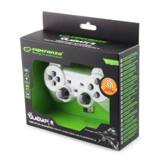 Gamepad bezprzewodowy Esperanza GLADIATOR EGG108W (PC, PS3; kolor biały) Esperanza