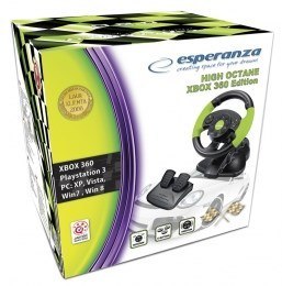 Kierownica Esperanza EG104 (PC, Xbox 360; kolor czarno-zielony) Esperanza Kierownica Esperanza EG104 (PC, Xbox 360; kolor czarno-zielony) Esperanza