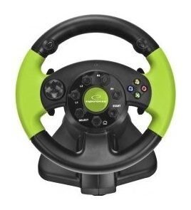 Kierownica Esperanza EG104 (PC, Xbox 360; kolor czarno-zielony) Esperanza Kierownica Esperanza EG104 (PC, Xbox 360; kolor czarno-zielony) Esperanza