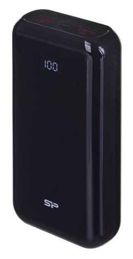 Powerbank Silicon Power QS28 20000mAh LCD QC3.0+PD 2x USB A, 1x mUSB + 1x USB C, czarny Silicon Power