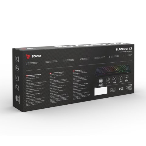 SAVIO KLAWIATURA MECHANICZNA BLACKOUT X2 OUTEMU RED HOT SWAP SAVIO SAVIO KLAWIATURA MECHANICZNA BLACKOUT X2 OUTEMU RED HOT SWAP SAVIO