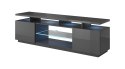 Cama MEBLE Szafka RTV EVA 180x40x52 grafit/grafit połysk