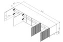Cama MEBLE Szafka RTV PAFOS 200x40x52 biały mat