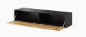 Cama MEBLE Szafka RTV VIGO '140' 30/140/40 czarny/dąb wotan