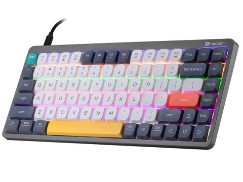 TRACER KLAWIATURA FINA 84 GREY OUTEMU RED SWITCH Tracer