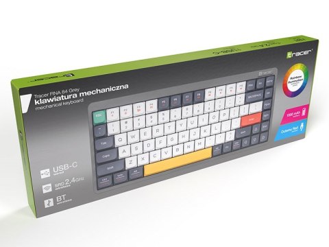 TRACER KLAWIATURA FINA 84 GREY OUTEMU RED SWITCH Tracer