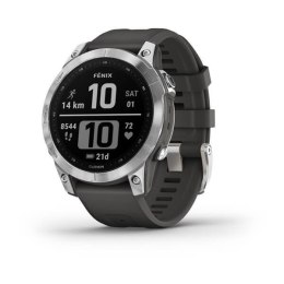 Garmin Zegarek Garmin Fenix 7 Standard Edition (47 mm) Silver / Graphite Band