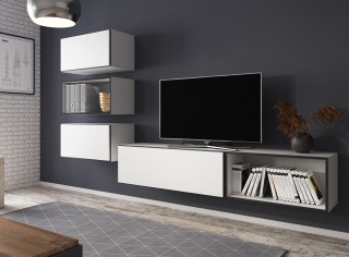Zestaw ROCO 4 (RO1+2xRO3+2xRO4) biały/czarny/biały Cama MEBLE