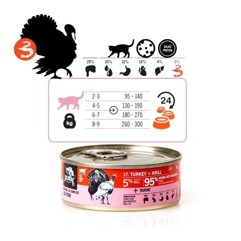 3Coty TURKEY + KRILL for Adult cats 80g 3Coty TURKEY + KRILL for Adult cats 80g