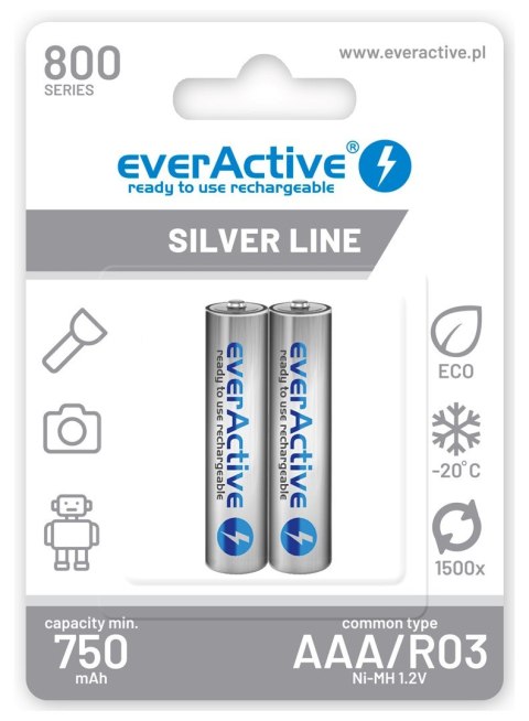 EverActive EVERACTIVE AKUMULATORKI AAA 800 MAH - 2 SZTUKI EVHRL03-800 EverActive EVERACTIVE AKUMULATORKI AAA 800 MAH - 2 SZTUKI EVHRL03-800