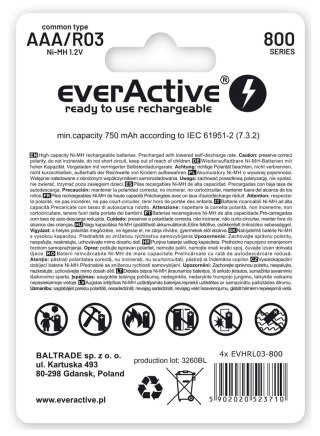 EverActive EVERACTIVE AKUMULATORKI AAA 800 MAH - 2 SZTUKI EVHRL03-800