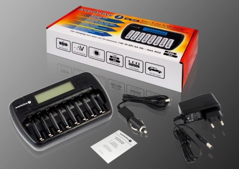 EverActive EVERACTIVE ŁADOWARKA PROCESOROWA AAA/AA, 8 W PEŁNI NIEZALEŻNYCH KANAŁÓW, ŁADOWANIE, ODŚWIEŻANIE, ADAPTER 12V W ZEST. NC-800 EverActive EVERACTIVE ŁADOWARKA PROCESOROWA AAA/AA, 8 W PEŁNI NIEZALEŻNYCH KANAŁÓW, ŁADOWANIE, ODŚWIEŻANIE, ADAPTER 12V W ZEST. NC-800