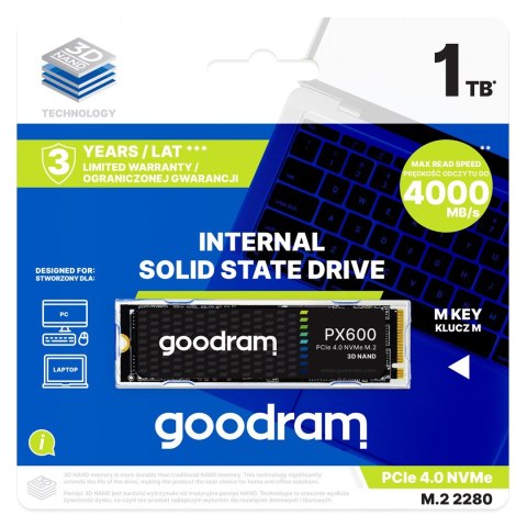 GoodRam Dysk SSD Goodram PX600 2TB M.2 PCIe NVME gen. 4 x4 3D NAND GoodRam Dysk SSD Goodram PX600 2TB M.2 PCIe NVME gen. 4 x4 3D NAND