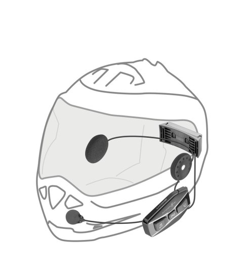INTERPHONE Intercom motocyklowy INTERPHONE U-COM 16, komplet na 1 kask INTERPHONE Intercom motocyklowy INTERPHONE U-COM 16, komplet na 1 kask