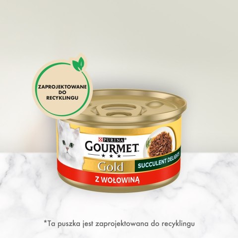 PURINA NESTLE PURINA Gourmet Gold Succulent Delights Wołowina - mokra karma dla kota - 85 g PURINA NESTLE PURINA Gourmet Gold Succulent Delights Wołowina - mokra karma dla kota - 85 g