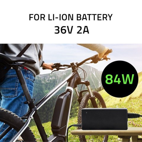 Qoltec QOLTEC ŁADOWARKA DO BATERII ROWERU ELEKTRYCZNEGO 36V | 42V | 2A | 5.5*2.5 Qoltec QOLTEC ŁADOWARKA DO BATERII ROWERU ELEKTRYCZNEGO 36V | 42V | 2A | 5.5*2.5