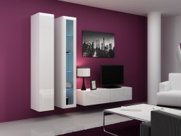 Cama MEBLE Szafka RTV VIGO '140' 30/140/40 biały/biały połysk