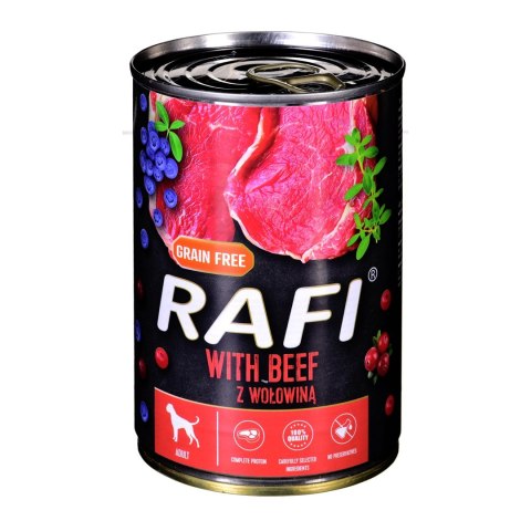 DOLINA NOTECI DOLINA NOTECI Rafi z wołowiną, żurawiną i borówką - mokra karma dla psa - 400g DOLINA NOTECI DOLINA NOTECI Rafi z wołowiną, żurawiną i borówką - mokra karma dla psa - 400g