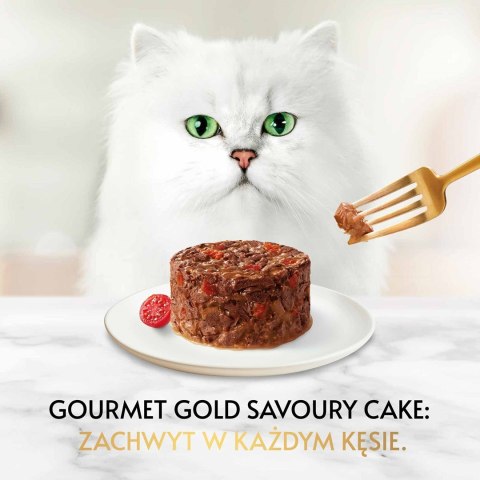 PURINA NESTLE Gourmet Gold Savoury Cake wołowina z pomidorami - mokra karma dla kota - 85 g PURINA NESTLE Gourmet Gold Savoury Cake wołowina z pomidorami - mokra karma dla kota - 85 g