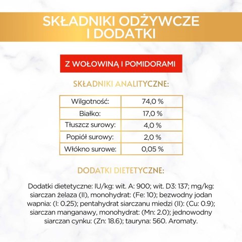 PURINA NESTLE Gourmet Gold Savoury Cake wołowina z pomidorami - mokra karma dla kota - 85 g PURINA NESTLE Gourmet Gold Savoury Cake wołowina z pomidorami - mokra karma dla kota - 85 g