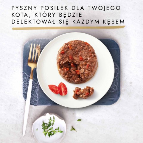 PURINA NESTLE Gourmet Gold Savoury Cake wołowina z pomidorami - mokra karma dla kota - 85 g PURINA NESTLE Gourmet Gold Savoury Cake wołowina z pomidorami - mokra karma dla kota - 85 g