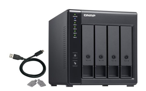 QNAP Qnap TR-004 Expansion unit ,Tower, 4x 3.5" SATA HDD, USB 3.0 type-C hardware RAID external enclosure (USB-C to USB-A cable inclu QNAP Qnap TR-004 Expansion unit ,Tower, 4x 3.5" SATA HDD, USB 3.0 type-C hardware RAID external enclosure (USB-C to USB-A cable inclu
