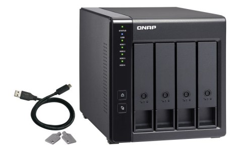 QNAP Qnap TR-004 Expansion unit ,Tower, 4x 3.5" SATA HDD, USB 3.0 type-C hardware RAID external enclosure (USB-C to USB-A cable inclu QNAP Qnap TR-004 Expansion unit ,Tower, 4x 3.5" SATA HDD, USB 3.0 type-C hardware RAID external enclosure (USB-C to USB-A cable inclu