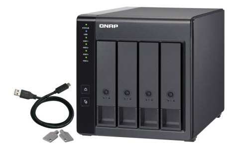 QNAP Qnap TR-004 Expansion unit ,Tower, 4x 3.5" SATA HDD, USB 3.0 type-C hardware RAID external enclosure (USB-C to USB-A cable inclu QNAP Qnap TR-004 Expansion unit ,Tower, 4x 3.5" SATA HDD, USB 3.0 type-C hardware RAID external enclosure (USB-C to USB-A cable inclu