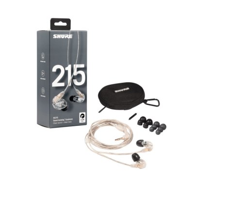 SHURE Shure SE215-CL-EFS - Słuchawki douszne, odłączany kabel, przezroczyste SHURE Shure SE215-CL-EFS - Słuchawki douszne, odłączany kabel, przezroczyste
