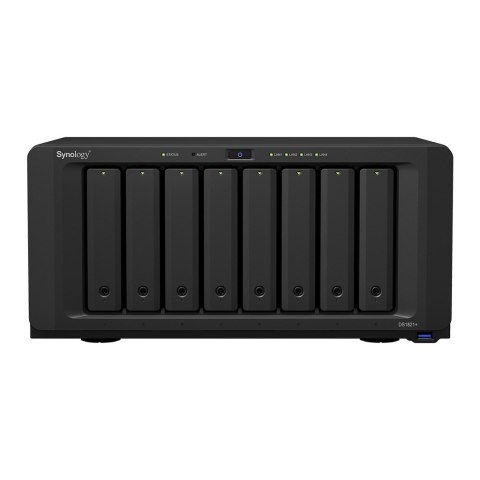 Synology NAS Synology DS1821+; Tower; 8x (3.5"/2.5" SATA HDD/SSD); AMD Ryzen V1500B;,4 GB DDR4 (max. 32GB),4 x 1GbE RJ-45 Synology NAS Synology DS1821+; Tower; 8x (3.5"/2.5" SATA HDD/SSD); AMD Ryzen V1500B;,4 GB DDR4 (max. 32GB),4 x 1GbE RJ-45