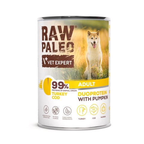 VetExpert Raw Paleo Turkey&Cod Adult Can 400g VetExpert Raw Paleo Turkey&Cod Adult Can 400g