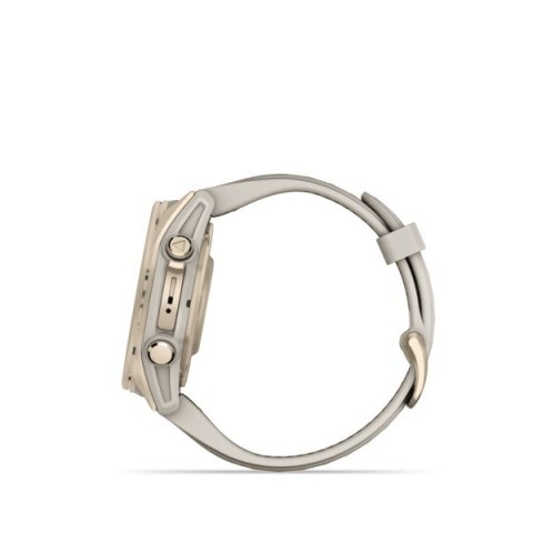 Garmin Garmin Fenix 8 43 mm AMOLED Sapphire Soft gold z piaskowo-beżowym paskiem Garmin Garmin Fenix 8 43 mm AMOLED Sapphire Soft gold z piaskowo-beżowym paskiem