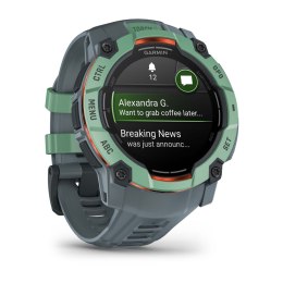 Garmin Zegarek sportowy Garmin Instinct 3 AMOLED 50mm Neotropic Twilight Zielony