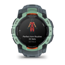 Garmin Zegarek sportowy Garmin Instinct 3 AMOLED 50mm Neotropic Twilight Zielony