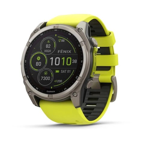 Garmin Zegarek Garmin Fenix 8 Solar Sapphire Titanium Amp Yellow/Graphite Garmin Zegarek Garmin Fenix 8 Solar Sapphire Titanium Amp Yellow/Graphite