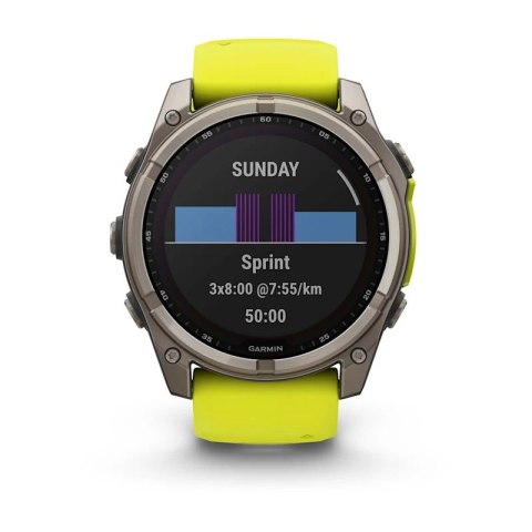 Garmin Zegarek Garmin Fenix 8 Solar Sapphire Titanium Amp Yellow/Graphite Garmin Zegarek Garmin Fenix 8 Solar Sapphire Titanium Amp Yellow/Graphite