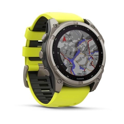 Garmin Zegarek Garmin Fenix 8 Solar Sapphire Titanium Amp Yellow/Graphite Garmin Zegarek Garmin Fenix 8 Solar Sapphire Titanium Amp Yellow/Graphite