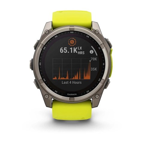 Garmin Zegarek Garmin Fenix 8 Solar Sapphire Titanium Amp Yellow/Graphite Garmin Zegarek Garmin Fenix 8 Solar Sapphire Titanium Amp Yellow/Graphite