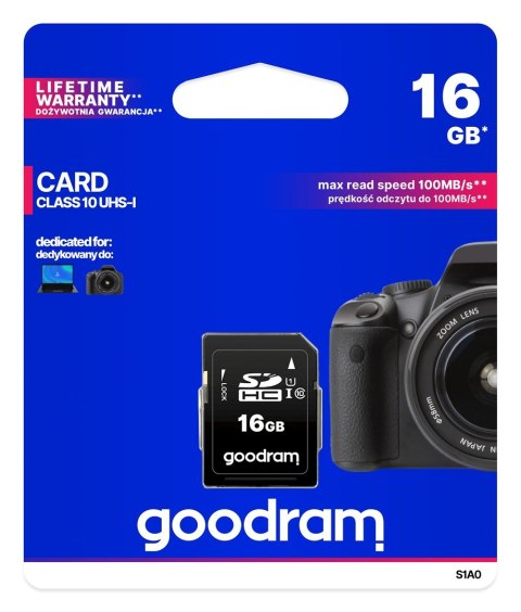 GoodRam Karta pamięci GoodRam S1A0-0160R12 (16GB; Class 10, Class U1, V10; Karta pamięci) GoodRam Karta pamięci GoodRam S1A0-0160R12 (16GB; Class 10, Class U1, V10; Karta pamięci)