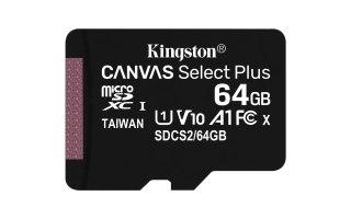 Kingston Karta pamięci Kingston Canvas Select Plus SDCS2/64GBSP (64GB; Class 10, Class A1; Karta pamięci)
