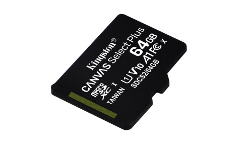 Kingston Karta pamięci Kingston Canvas Select Plus SDCS2/64GBSP (64GB; Class 10, Class A1; Karta pamięci) Kingston Karta pamięci Kingston Canvas Select Plus SDCS2/64GBSP (64GB; Class 10, Class A1; Karta pamięci)