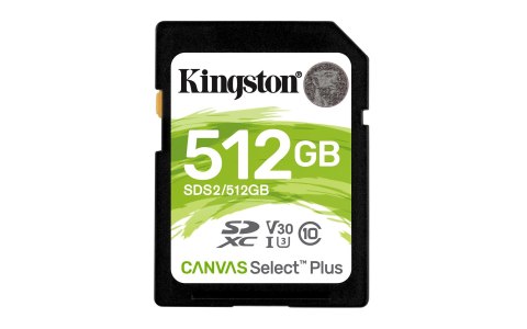 Kingston Karta pamięci Kingston Canvas Select Plus SDS2/512GB (512GB; Class U3, V30; Karta pamięci) Kingston Karta pamięci Kingston Canvas Select Plus SDS2/512GB (512GB; Class U3, V30; Karta pamięci)