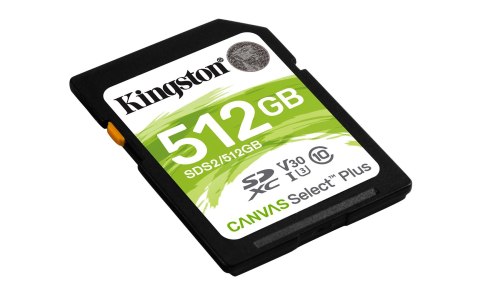 Kingston Karta pamięci Kingston Canvas Select Plus SDS2/512GB (512GB; Class U3, V30; Karta pamięci) Kingston Karta pamięci Kingston Canvas Select Plus SDS2/512GB (512GB; Class U3, V30; Karta pamięci)