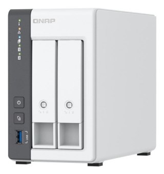 QNAP Qnap TS-216G, Tower, 2 x 2.5"/3.5" SATA, ARM 2.0GHz Quad core, 4GB, 1 x 2.5GbE + 1 x GbE, External adapter (PSU)