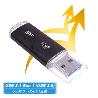 Silicon Power Pendrive Silicon Power Blaze B02 32GB USB 3.1 kolor czarny (SP032GBUF3B02V1K)