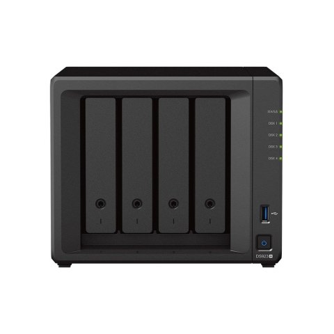 Synology NAS Synology DS923+; Tower; 4x (3.5" SATA HDD); AMD Ryzen R1600; 4 GB DDR4 ECC SODIMM (max. 32GB), 2x 1GbE RJ-45 Synology NAS Synology DS923+; Tower; 4x (3.5" SATA HDD); AMD Ryzen R1600; 4 GB DDR4 ECC SODIMM (max. 32GB), 2x 1GbE RJ-45